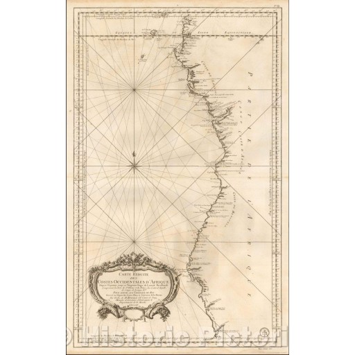 Historic Map | Carte Reduite Des Costes Occidentales d'Afrique Depuis l'Equateur jusqu'ua Vingtieme Degre de Latitude Meridionale Comprenant les Isls de St. Thomas, 1754 v2