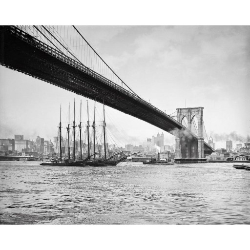 Manhattan from Under the Brooklyn Bridge, c1903