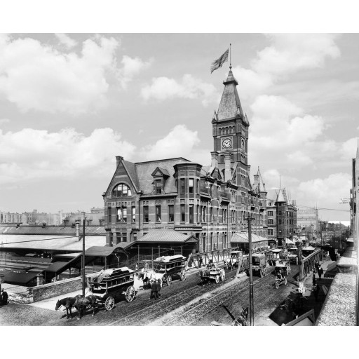 Chicago and North Western Railway Station, c1890