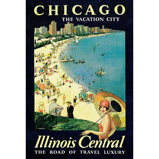 Chicago: The Vacation City (Illinois Central Railroad), c1925