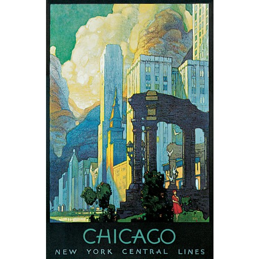 Chicago: New York Central Lines Travel Poster, c1929