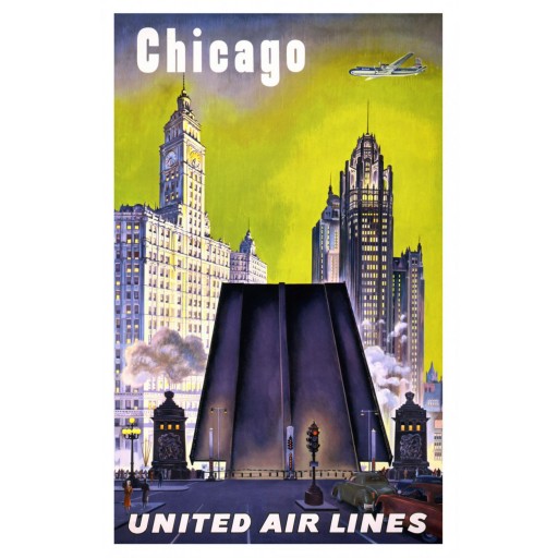 Chicago by United Airlines, c1950