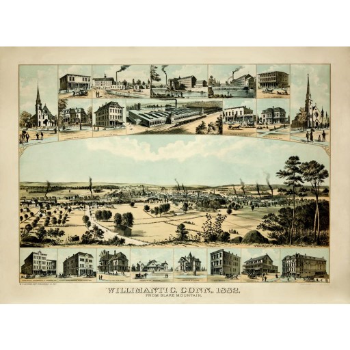 Willimantic, from Blake Mountain, c1882