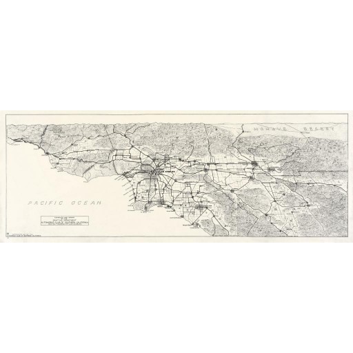 Automobile Club Map of Los Angeles, c1915