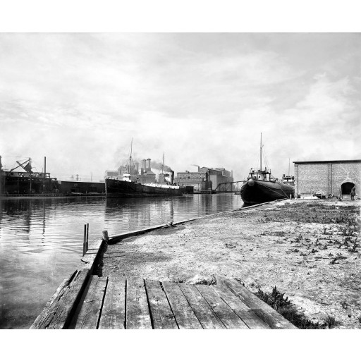 A Steamer on the River, c1900