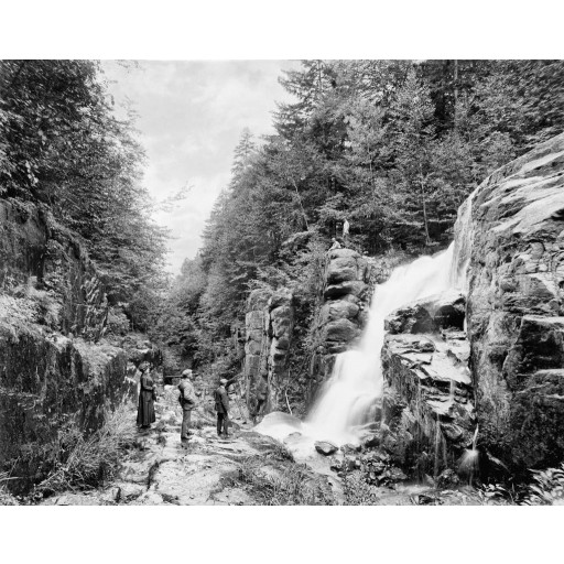 Looking Down the Flume Gorge, White Mountains, c1910