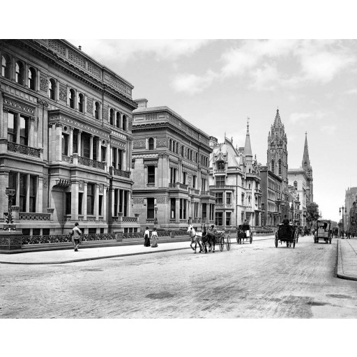 Early Traffic on Fifth Avenue at 51st Street, c1905