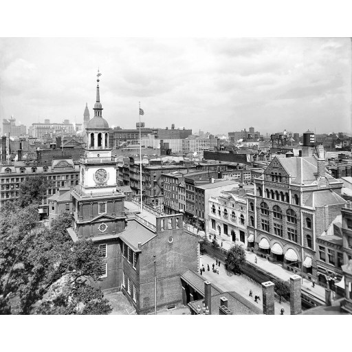Independence Hall and Chestnut Street, c1910
