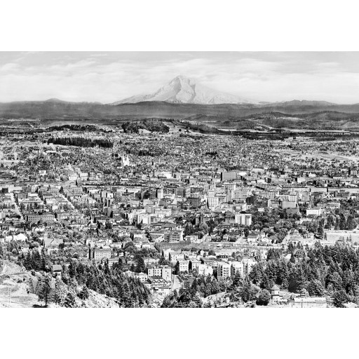 Portland and Mount Hood from King’s Heights, c1912