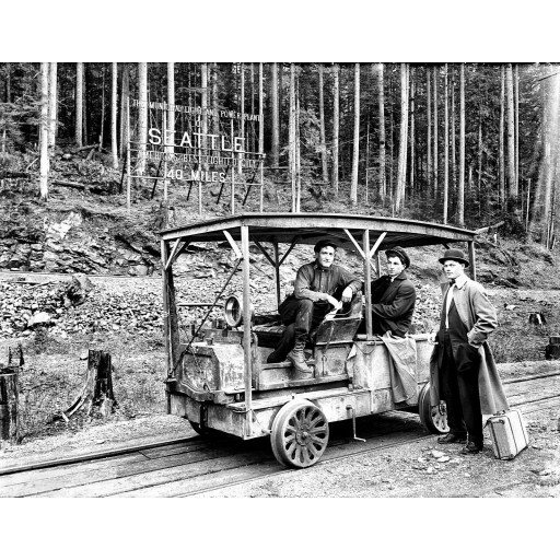 Men on the Tracks Near Cedar Falls, c1914