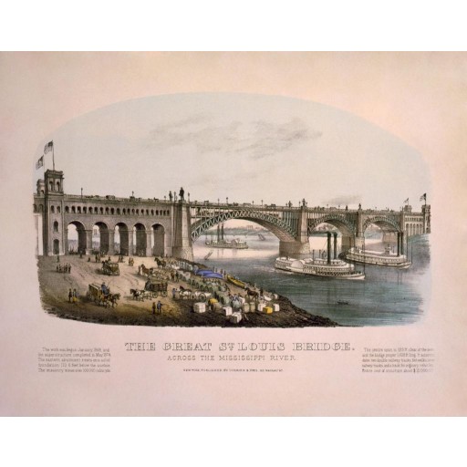 The Great St. Louis Bridge, c1874