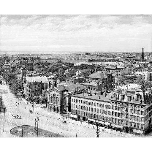 Looking Over the Empire House on Clinton Square, c1895