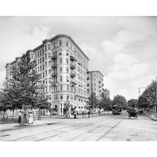 The Stoneleigh Court Apartments, Connecticut & L Streets, c1904