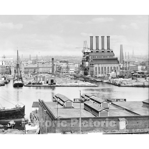 Baltimore, Maryland, The Inner Harbor from Federal Hill, c1906