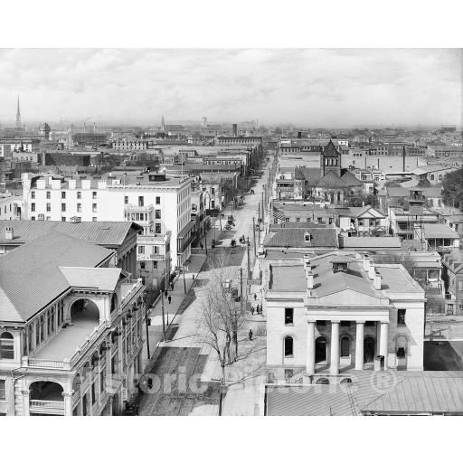 Charleston, South Carolina, Downtown Charleston from Above, c1907