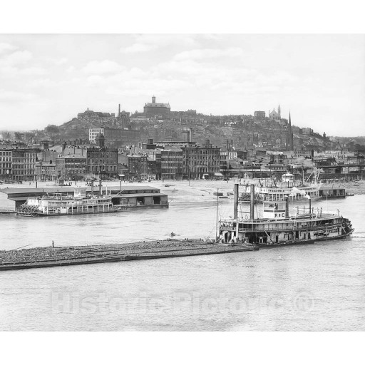 Cincinnati, Ohio, Mount Adams Rising from the River, c1900