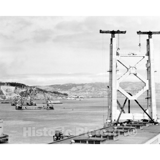 San Francisco, California, Construction of the Bay Bridge, c1934