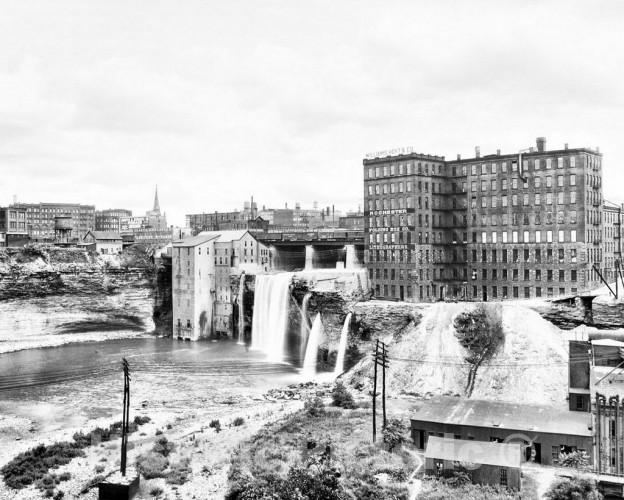 Rochester, New York, Upper Falls on the Genesee, c1912