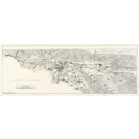 Automobile Club Map of Los Angeles, c1915
