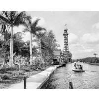 Landing at Cardale Grove Tower on the Miami River, c1915