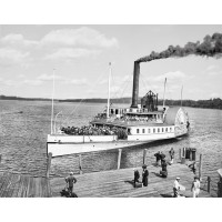 A Steamer on Lake Winnipesaukee, Weirs Beach, c1906
