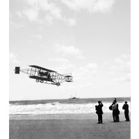 Early Curtis Aircraft Over the Beach, Atlantic City, c1911