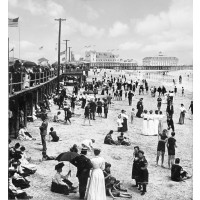 Along the Shore to the New Pier, Wildwood, c1905