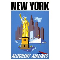 New York by Alleghany Airlines, c1950