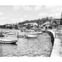 Boathouse Row  on the Schuylkill River, c1907