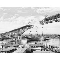 Passing Under the Aurora Bridge During Construction, c1931