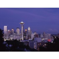 Dusk view of the Seattle Skyline
