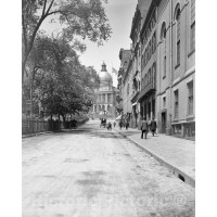 Boston, Massachusetts, Looking Up Park Street, c1906