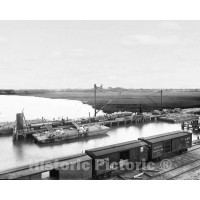 Charleston, South Carolina, Boxcars at the Shipyard, c1890