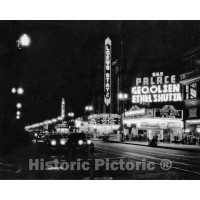 Cleveland, Ohio, Playhouse Square at Night, c1940