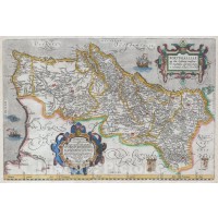 Historic Map | Ortelius Map of Portugal (Porvgalliae), 1579 | Vintage Wall Art | 16in x 24in