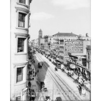 Los Angeles, California, Broadway from Fourth Street, c1900