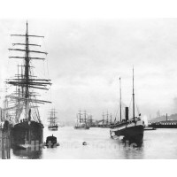 Portland, Oregon, Ships at the Harbor, c1910