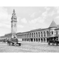 San Francisco, California, Arriving at the the Ferry Building, c1905